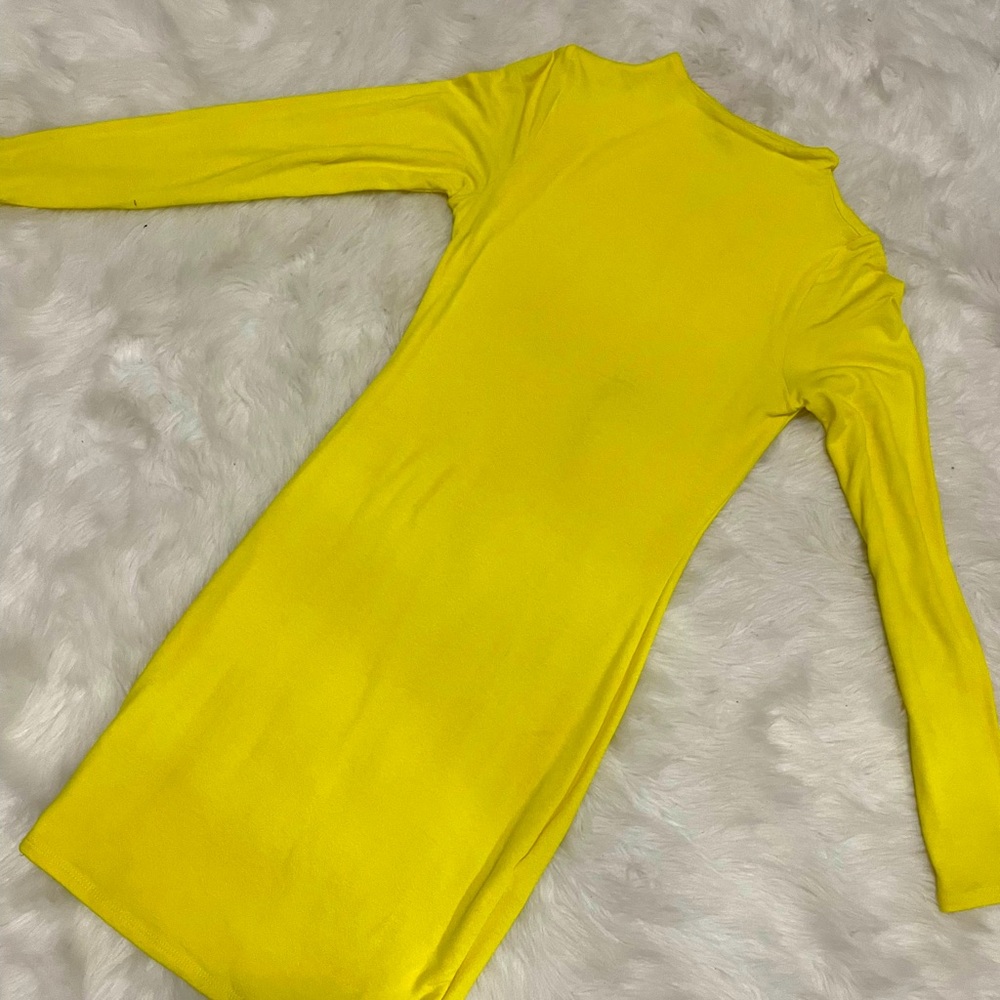 Bodycon Neon Yellow Mini Dress